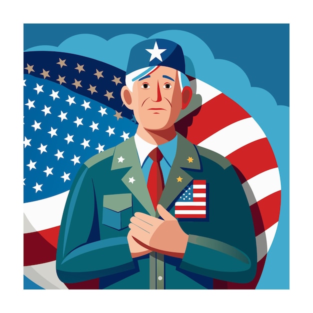 Ilustração do conceito do Dia dos Veteranos