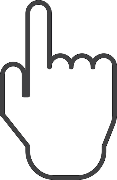 Vetor ilustração do dedo indicador em estilo minimalista