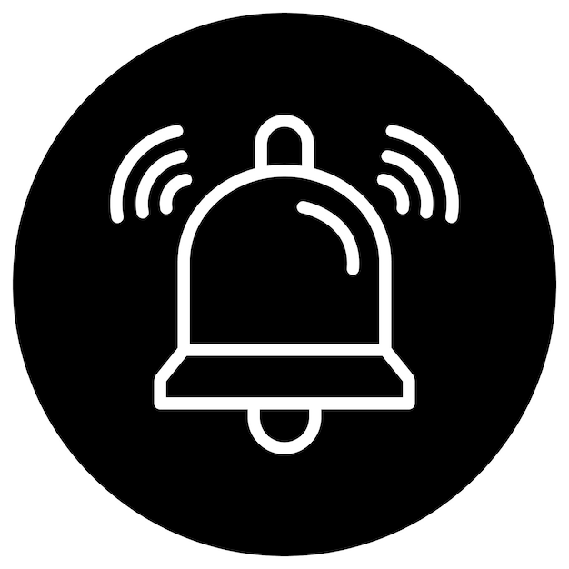 Ilustração do desenho do ícone do vetor de notificação