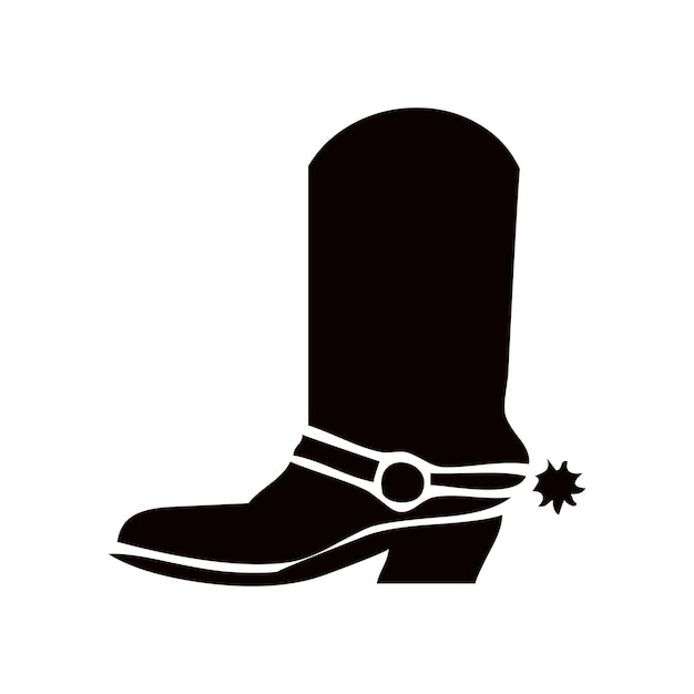 Ilustração do design do ícone do logotipo do cowboy