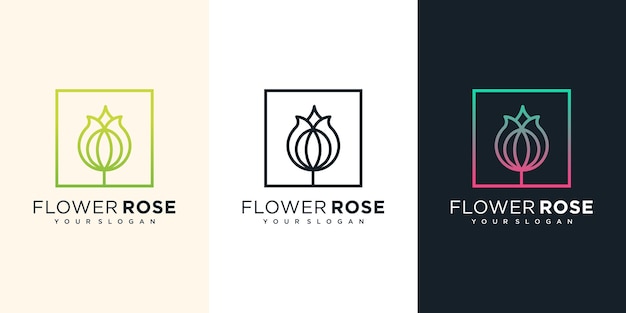 Ilustração do design do logotipo da flor