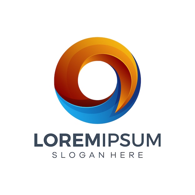 Ilustração do design do logotipo da letra O