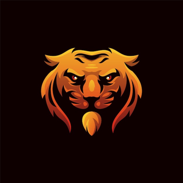 Vetor ilustração do design do logotipo do leão