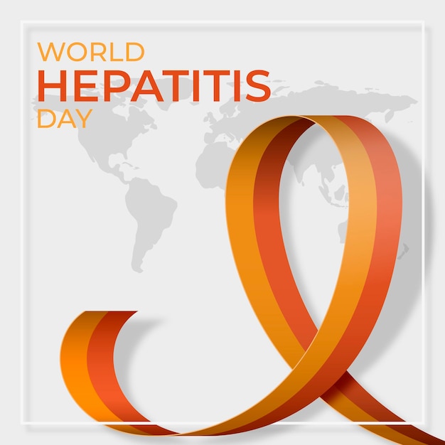 Vetor ilustração do dia da hepatite no mundo plano