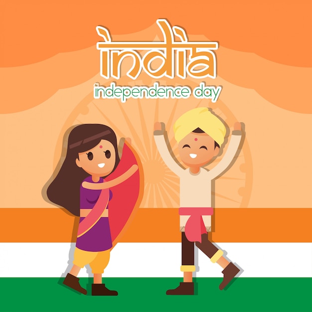 Ilustração do dia da independência de india