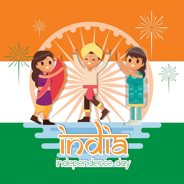 Ilustração do dia da independência de india