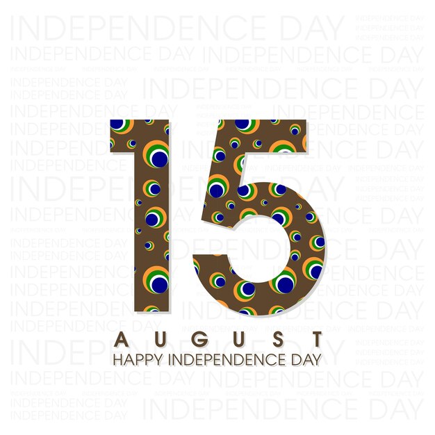 Vetor ilustração do dia da independência indiana 15 de agosto
