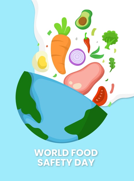 Ilustração do dia da segurança alimentar do mundo plano