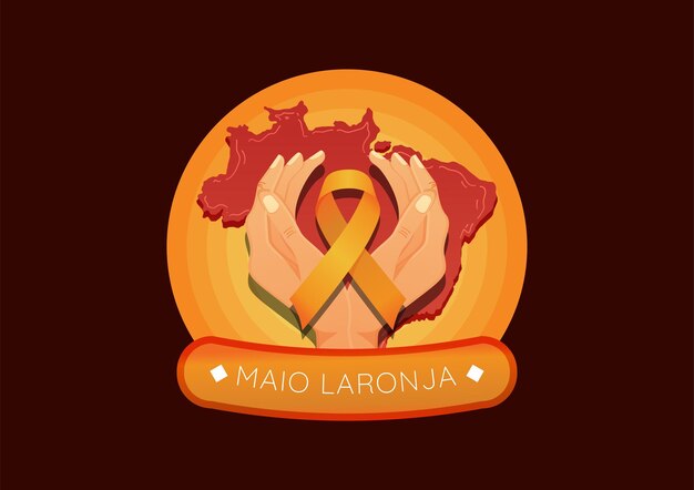 Vetor ilustração do dia de maio laranja