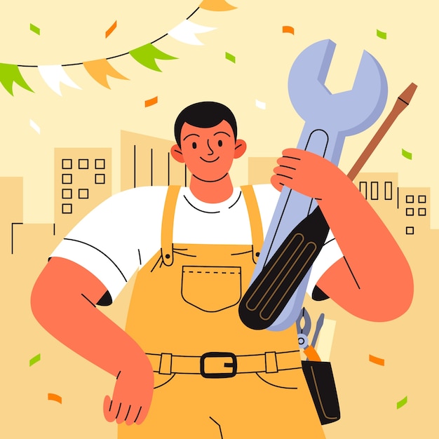 ilustração do dia do trabalho