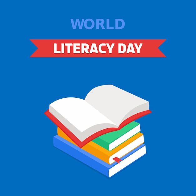 Ilustração do dia internacional da alfabetização