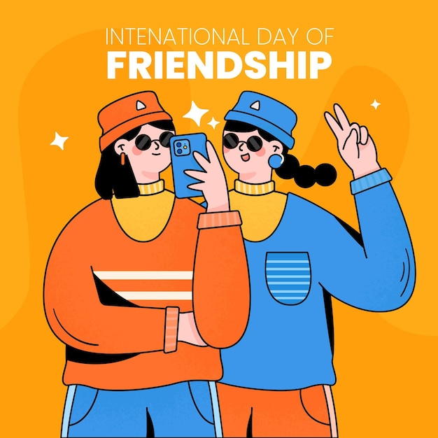 Ilustração do dia internacional da amizade