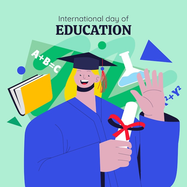 Vetor ilustração do dia internacional da educação