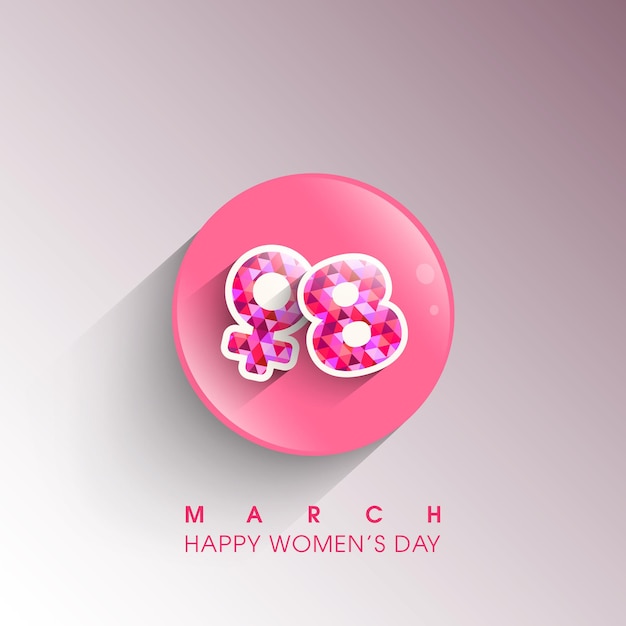 Ilustração do dia internacional da mulher, 8 de março