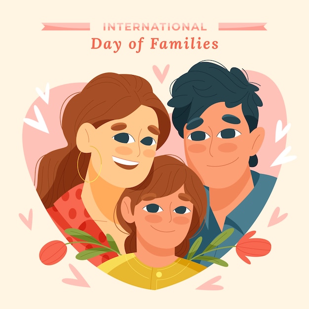 Vetor ilustração do dia internacional das famílias