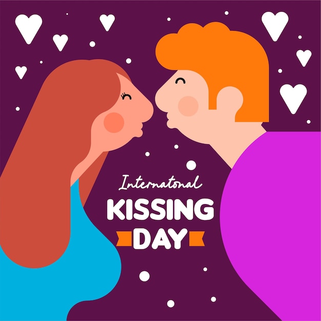 Ilustração do Dia Internacional do Beijo