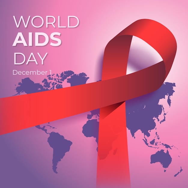 Ilustração do dia mundial da aids