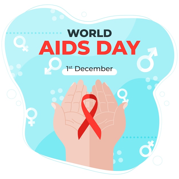 Ilustração do dia mundial da aids