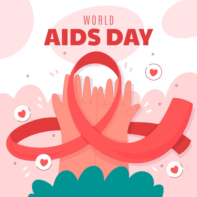 Vetor ilustração do dia mundial da aids