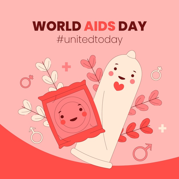 Ilustração do dia mundial da aids