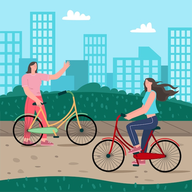 Vetor ilustração do dia mundial da bicicleta plana