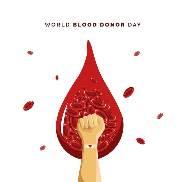 Ilustração do dia mundial da doação de sangue