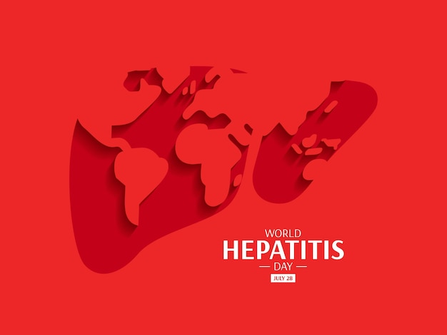 Ilustração do Dia Mundial da Hepatite Projeto de conceito de conscientização do câncer de fígado