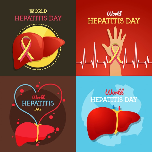 Ilustração do dia mundial da hepatite