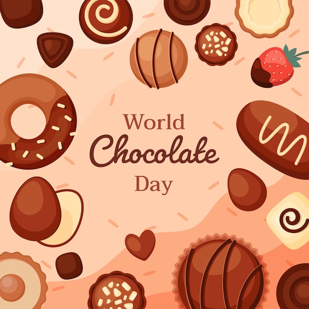 Ilustração do dia mundial do chocolate