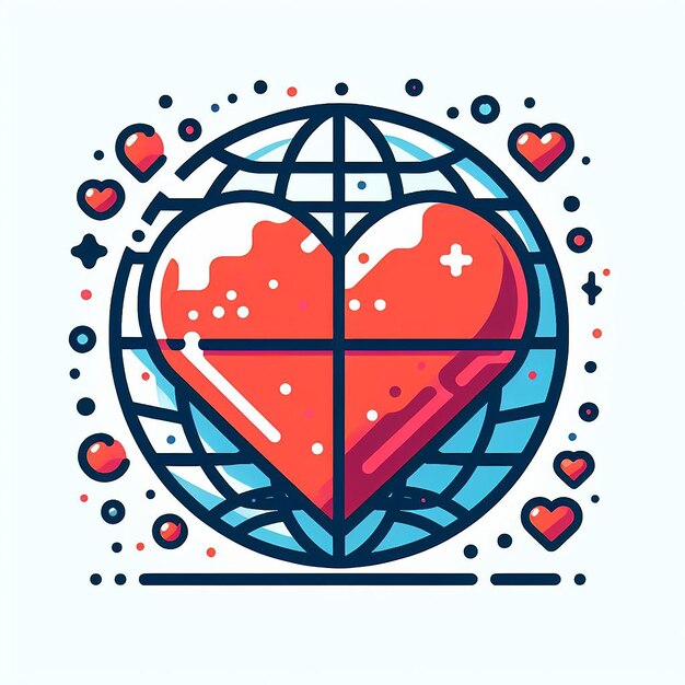 Vetor ilustração do dia mundial do coração