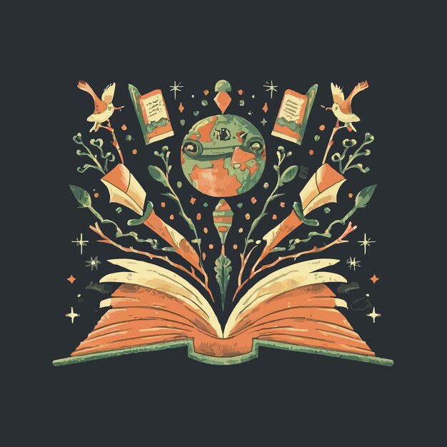 Vetor ilustração do dia mundial do livro