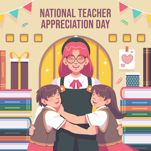 Ilustração do Dia Nacional de Apreciação dos Professores