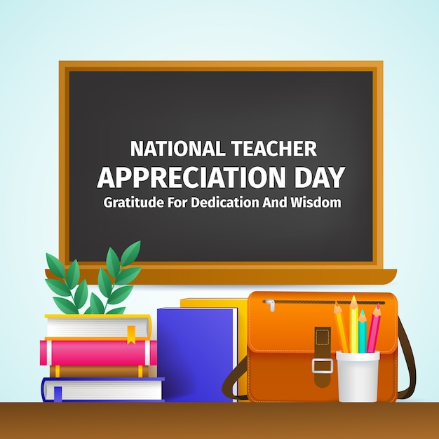 Ilustração do dia nacional de apreciação dos professores
