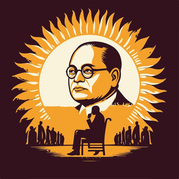 Vetor ilustração do dr. ambedkar jayanti