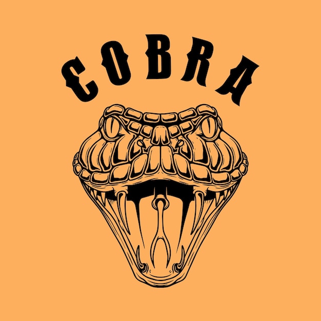 Ilustração do elemento de design cobra cobra para logotipo rótulo sinal emblema cartaz ilustração vetorial