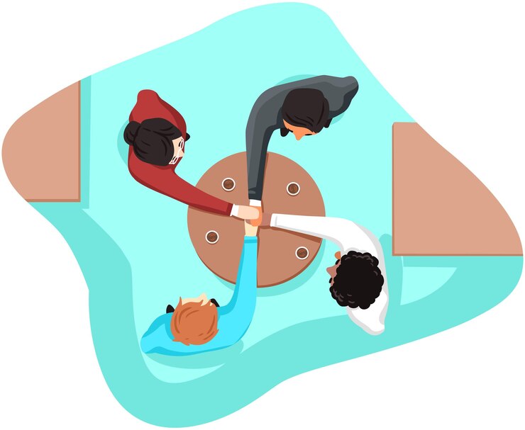 Vetor ilustração do espaço de trabalho dos empregados dos trabalhadores de escritório