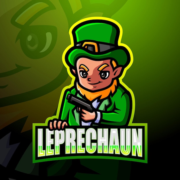 Ilustração do esporte do mascote do leprechaun