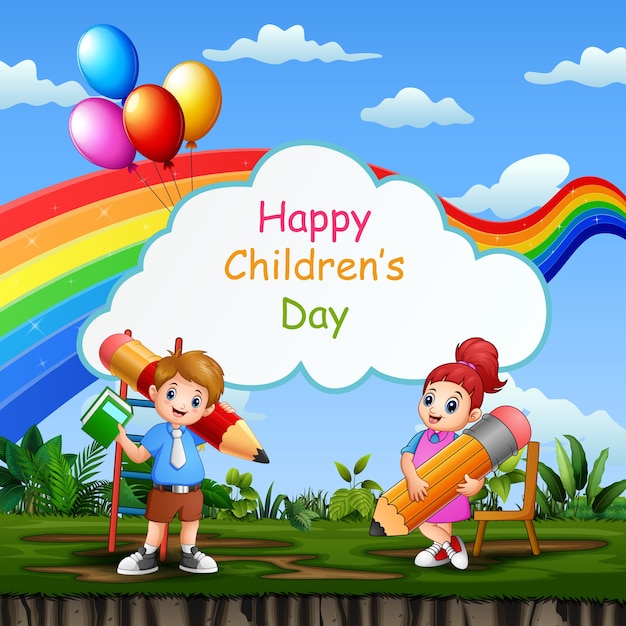 Ilustração do feliz dia das crianças