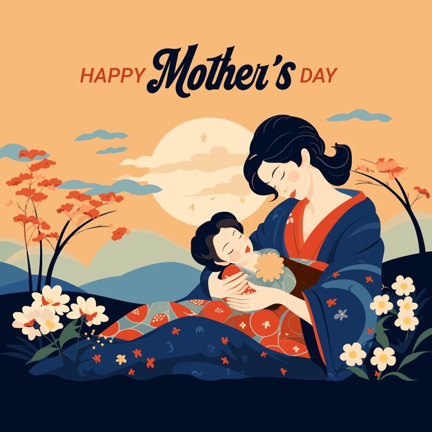 Vetor ilustração do feliz dia das mães