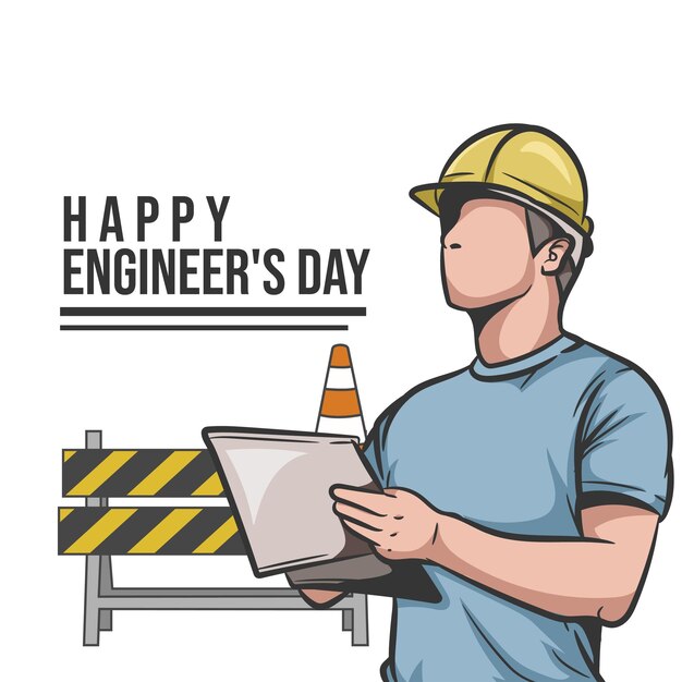 ilustração do feliz dia do engenheiro