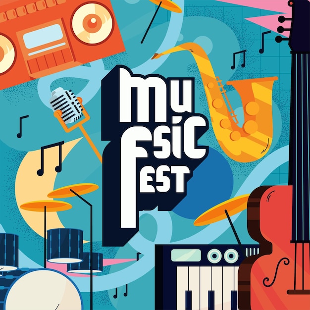 Ilustração do festival de música