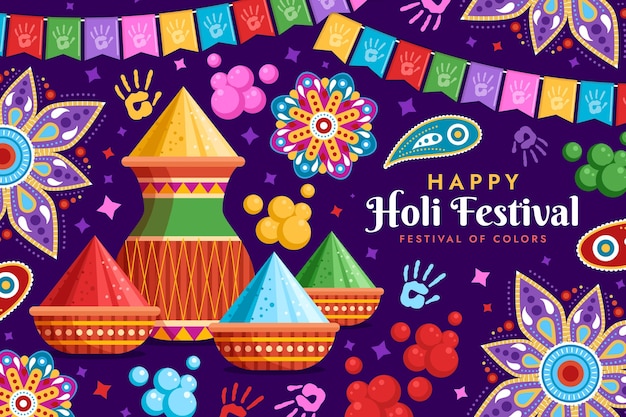 Ilustração do festival Holi