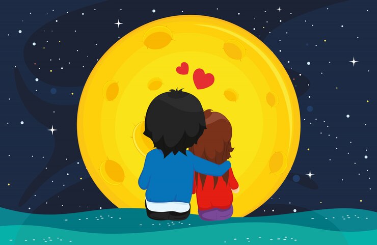 Vetor ilustração do fundo da lua