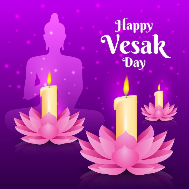 Ilustração do gradiente vesak day