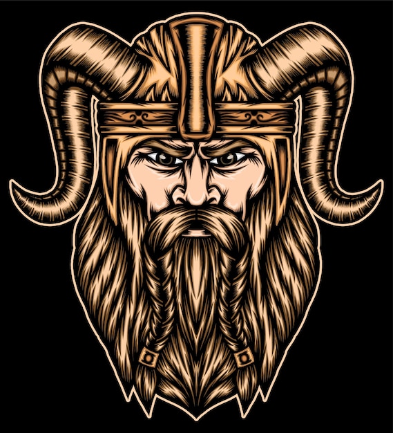 Ilustração do guerreiro viking.