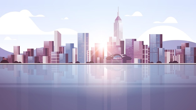 ilustração do horizonte dos edifícios da cidade