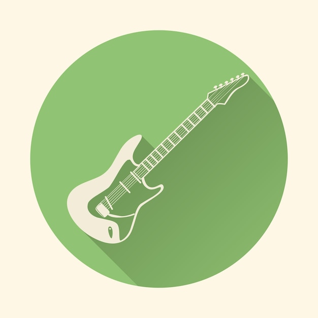 Ilustração do ícone da guitarra, padrão de música. capa criativa e luxuosa