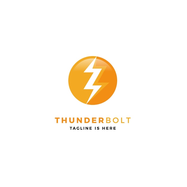 Ilustração do ícone de vetor do logotipo do thunderbolt