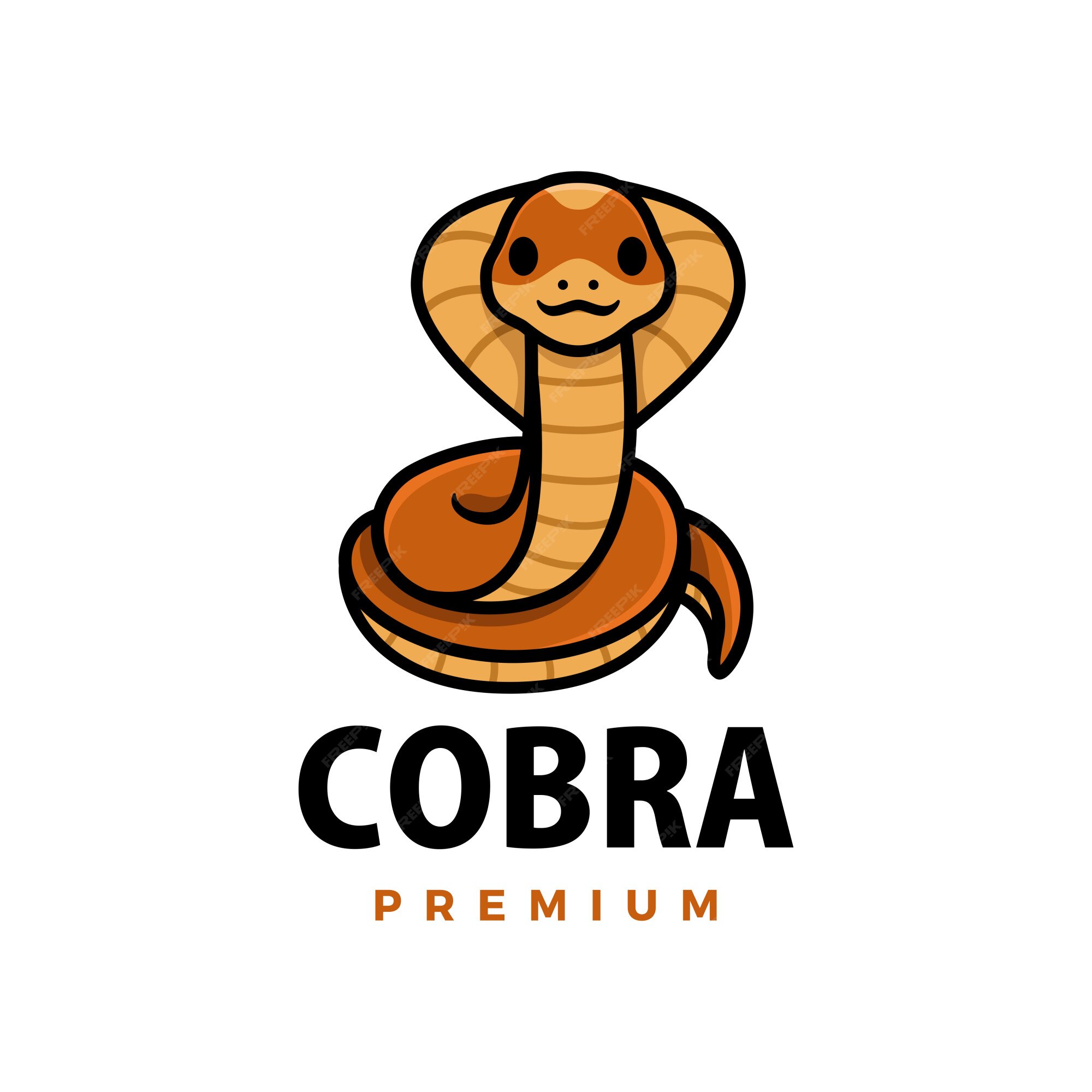 Desenho de ilustração de cobra fofa