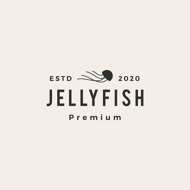 Ilustração do ícone do logotipo vintage do hipster de gelatina